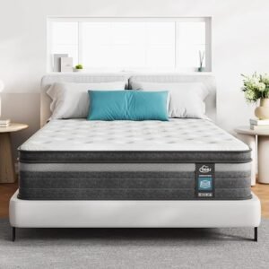 TeQsli Full Mattress, 10 Inch Full Mattress Hybrid, Gel Memory Foam with Full Size Mattress in a Box & Individually Pocketed Springs for Pressure Relief
