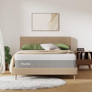Novilla Queen Size Mattress, 12 Inch Gel Memory Foam Mattress for Cool Night & Pressure Relief, Medium Plush Feel with Motion Isolating, Bliss Visit the Novilla Store
