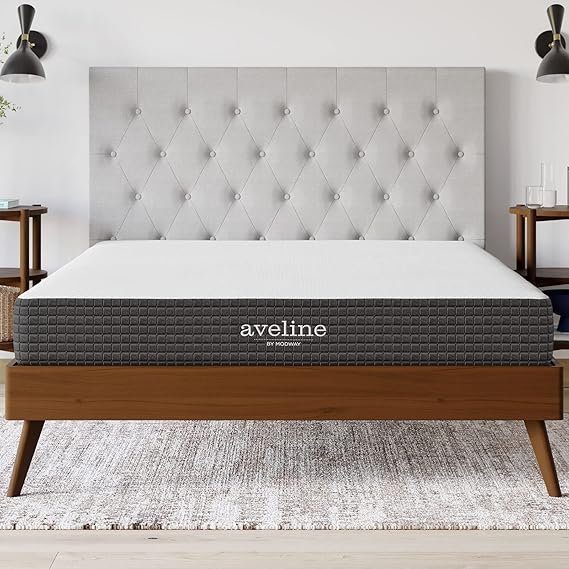 Modway Aveline Gel Infused Memory Mattress with CertiPUR-US Certified Foam, Queen, White